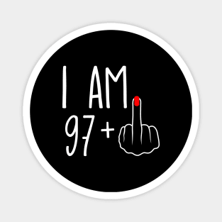 Vintage 98th Birthday I Am 97 Plus 1 Middle Finger Magnet